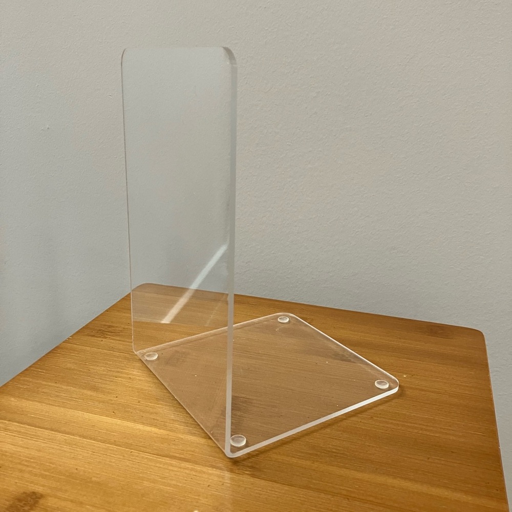 Acrylic Bookend - Minimalism Clear Book Stand Bookshelf Organizer